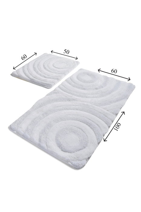 Mijölnir Wave - White Juego de Alfombras de Baño Acrílicas